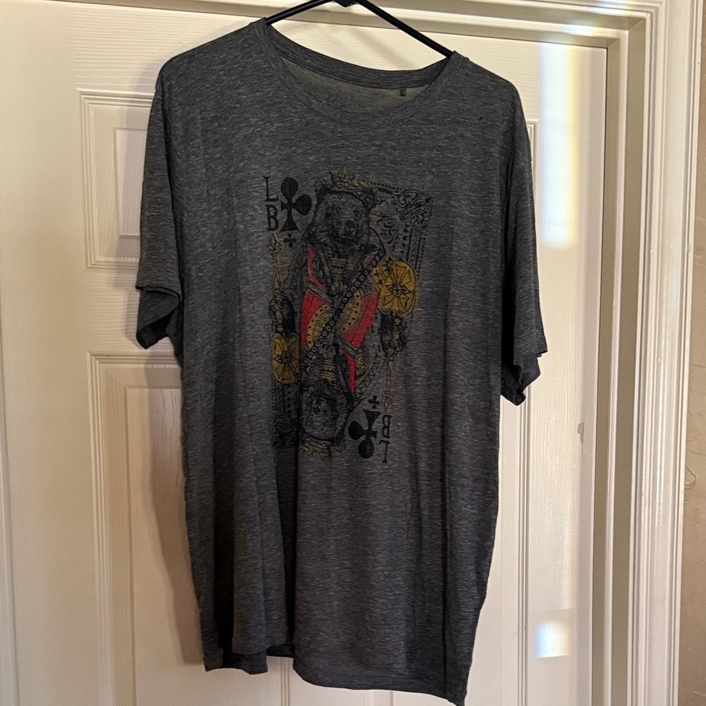 Lucky Brand Bear Card Gray T-Shirt